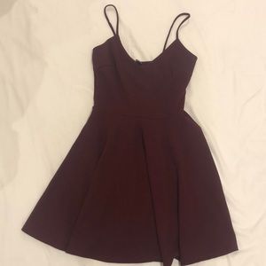 maroon mini dress